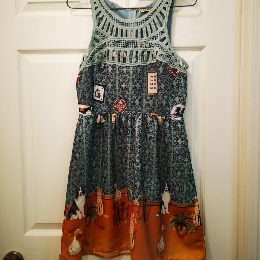 Antix Short Dress with Animal Pattern (S)